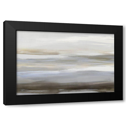 Neutral Strokes I Black Modern Wood Framed Art Print with Double Matting by Messina, Jake