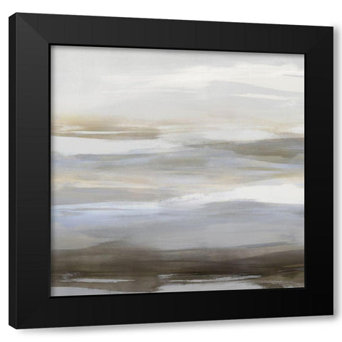Neutral Strokes II Black Modern Wood Framed Art Print with Double Matting by Messina, Jake