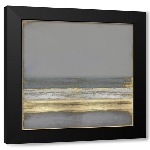 Gold on Gray Black Modern Wood Framed Art Print by Hamilton, Taylor