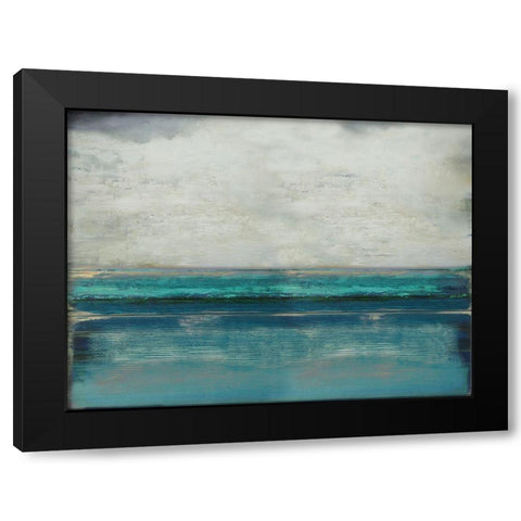 Highlighted Teal Black Modern Wood Framed Art Print by Hamilton, Taylor