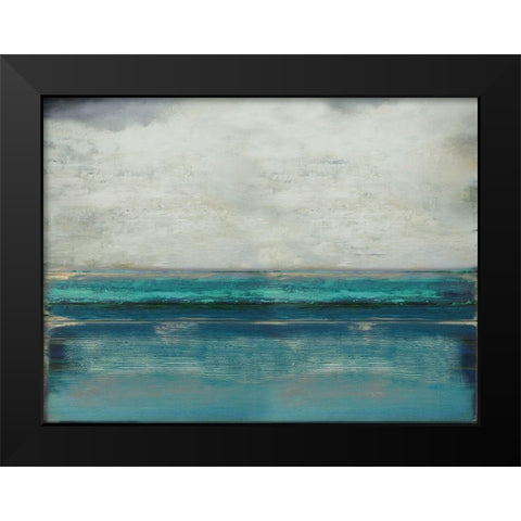 Highlighted Teal Black Modern Wood Framed Art Print by Hamilton, Taylor