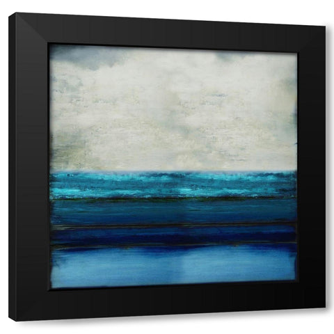Highlighted Aqua Black Modern Wood Framed Art Print by Hamilton, Taylor