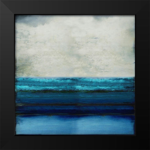 Highlighted Aqua Black Modern Wood Framed Art Print by Hamilton, Taylor