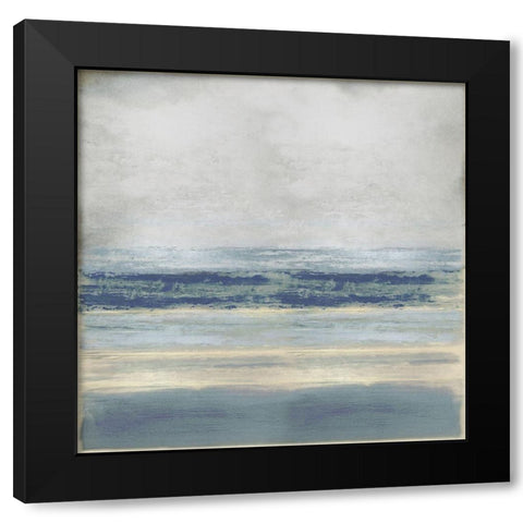 Highlighted Blue Black Modern Wood Framed Art Print by Hamilton, Taylor
