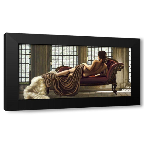Golden Woman Black Modern Wood Framed Art Print by Page, Thomas