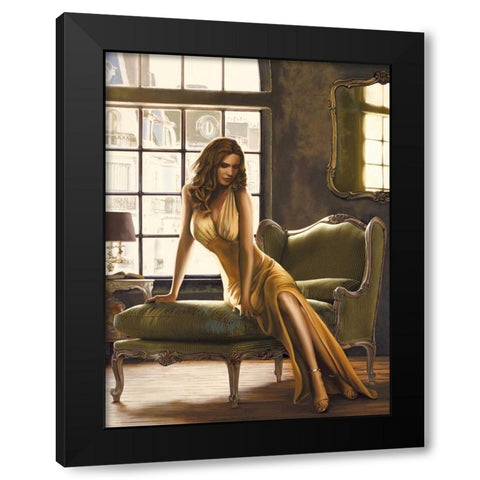 The Pose Black Modern Wood Framed Art Print by Page, Thomas