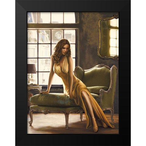 The Pose Black Modern Wood Framed Art Print by Page, Thomas
