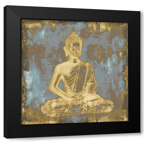 Meditating Buddha Black Modern Wood Framed Art Print by Bray, Tom