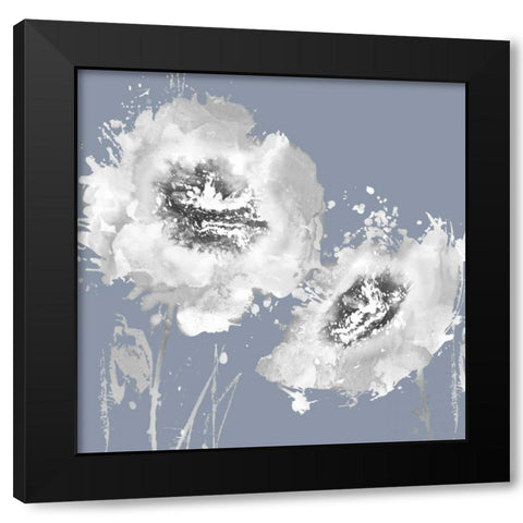 Flower Burst on Grey II Black Modern Wood Framed Art Print by Austin, Vanessa