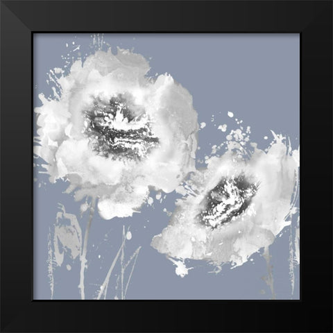 Flower Burst on Grey II Black Modern Wood Framed Art Print by Austin, Vanessa