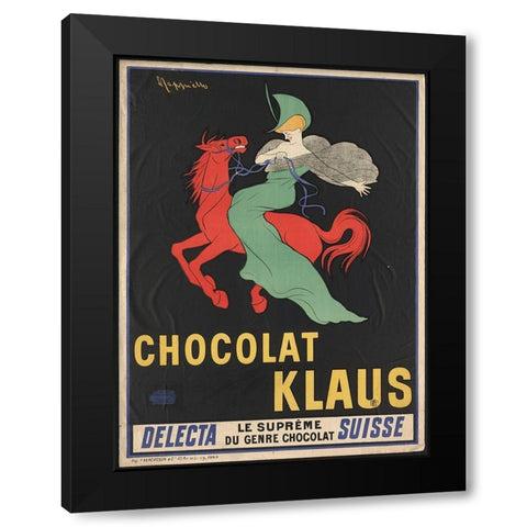 Chocolate Klaus Black Modern Wood Framed Art Print with Double Matting by Anonymous