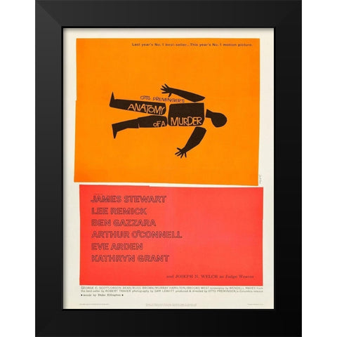 Anatomy Of A Murder Black Modern Wood Framed Art Print by Anonymous