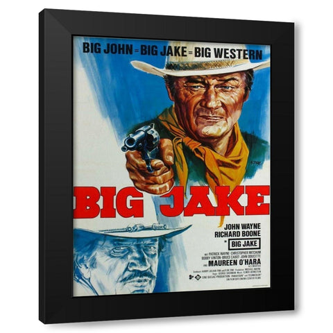 Big Jake Black Modern Wood Framed Art Print by Anonymous