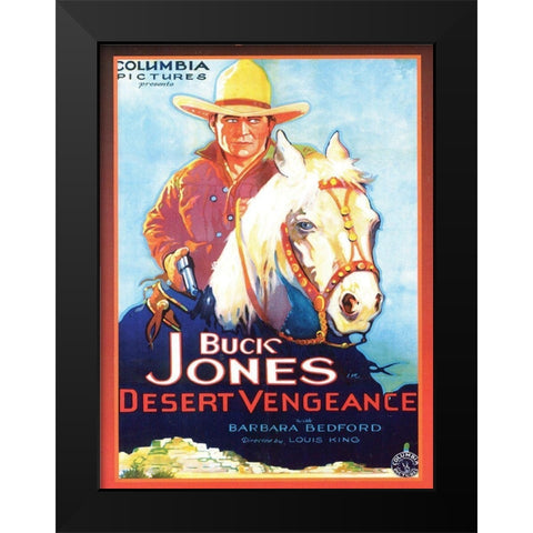 Buck Jones Black Modern Wood Framed Art Print by Anonymous