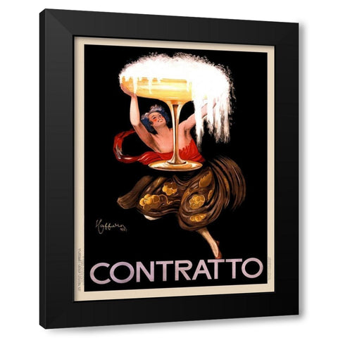Contratto Black Modern Wood Framed Art Print with Double Matting by Anonymous