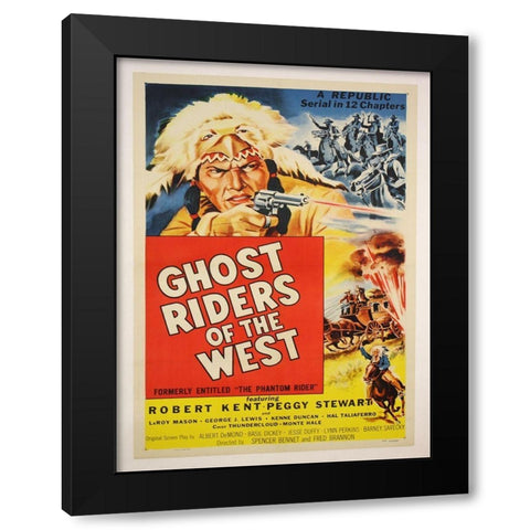 Ghost Rider Black Modern Wood Framed Art Print by Anonymous