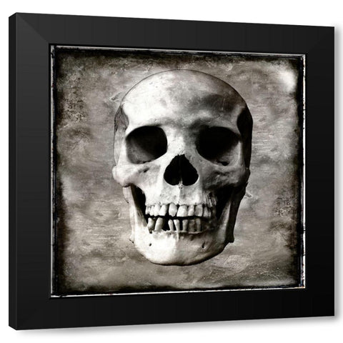 Skull I Black Modern Wood Framed Art Print with Double Matting by Wagner, Martin