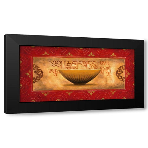 Tibetan Panel Black Modern Wood Framed Art Print by Wong-Li