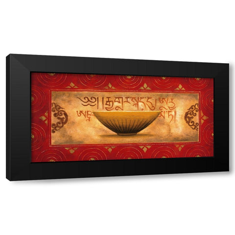 Tibetan Panel Black Modern Wood Framed Art Print by Wong-Li