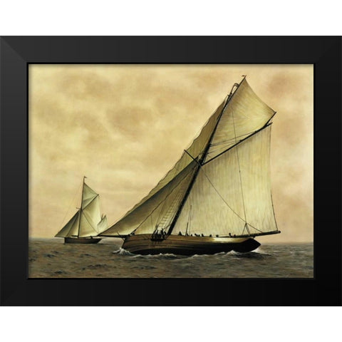 Cicely-1908 Black Modern Wood Framed Art Print by Matthews, William