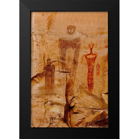 Shadow Dancers Black Modern Wood Framed Art Print by Dawson, Robert