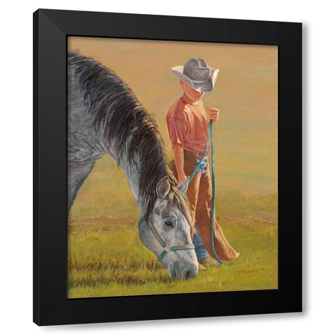 Learning the Ropes Black Modern Wood Framed Art Print with Double Matting by Dudley, June