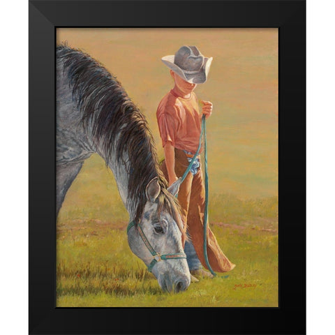 Learning the Ropes Black Modern Wood Framed Art Print by Dudley, June