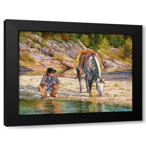 Taking Ten Black Modern Wood Framed Art Print by Dudley, June