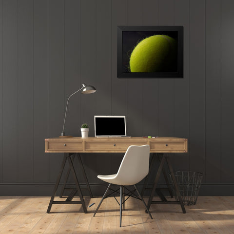 Tennis Ball Black Modern Wood Framed Art Print by Reynolds, Richard