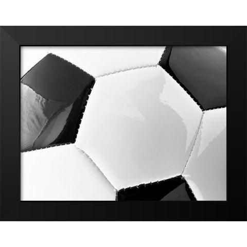 Soccerball Black Modern Wood Framed Art Print by Reynolds, Richard