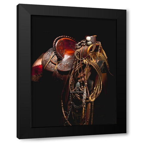 California Gear Black Modern Wood Framed Art Print by Dawson, Robert