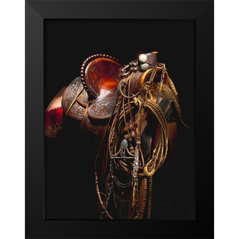 California Gear Black Modern Wood Framed Art Print by Dawson, Robert
