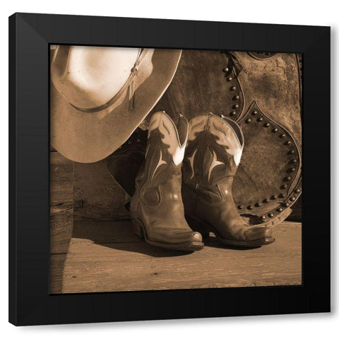 End of the Day Black Modern Wood Framed Art Print with Double Matting by Dawson, Robert