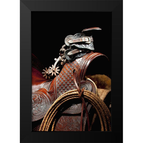 California Spurs Black Modern Wood Framed Art Print by Dawson, Robert