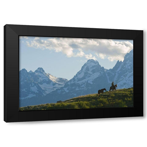 Into the Tetons Black Modern Wood Framed Art Print with Double Matting by Dawson, Robert