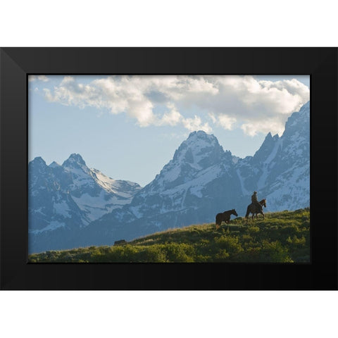 Into the Tetons Black Modern Wood Framed Art Print by Dawson, Robert