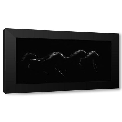 Moonlight Dancers Black Modern Wood Framed Art Print with Double Matting by Dawson, Robert