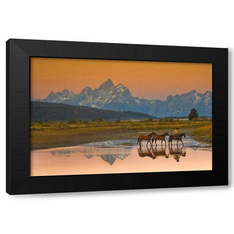 Early Morning Black Modern Wood Framed Art Print by Dawson, Robert