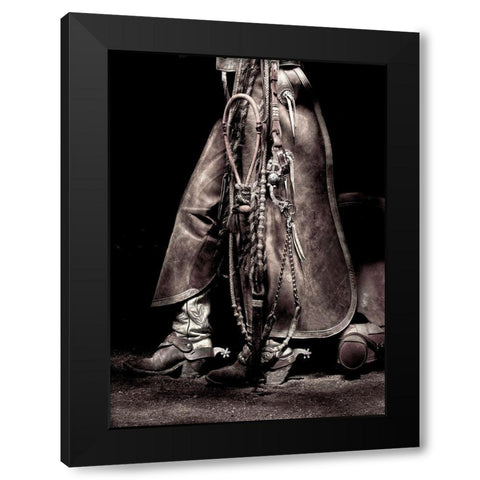 Cowboy II Black Modern Wood Framed Art Print with Double Matting by Dawson, Robert