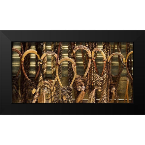 Fancy Bridles Black Modern Wood Framed Art Print by Dawson, Robert