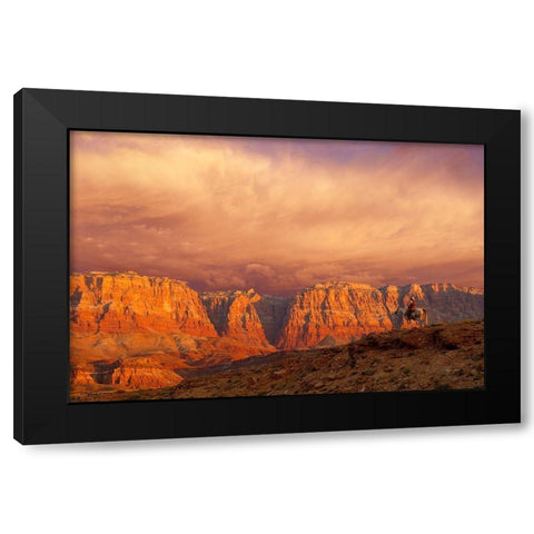 Out of the West Black Modern Wood Framed Art Print with Double Matting by Dawson, Robert