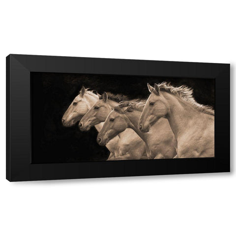 Pretty Girls Black Modern Wood Framed Art Print with Double Matting by Dawson, Robert
