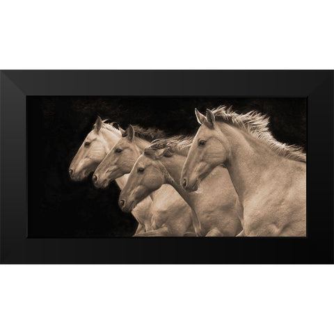 Pretty Girls Black Modern Wood Framed Art Print by Dawson, Robert