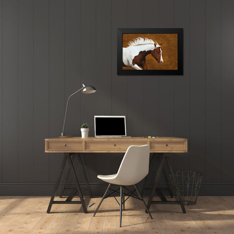 My Little Bella Black Modern Wood Framed Art Print by Dawson, Robert