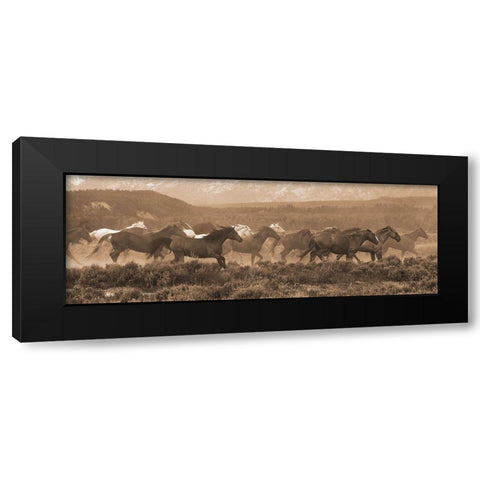 Racing the Storm II Black Modern Wood Framed Art Print with Double Matting by Dawson, Robert