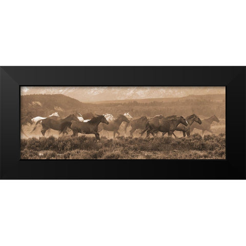 Racing the Storm II Black Modern Wood Framed Art Print by Dawson, Robert