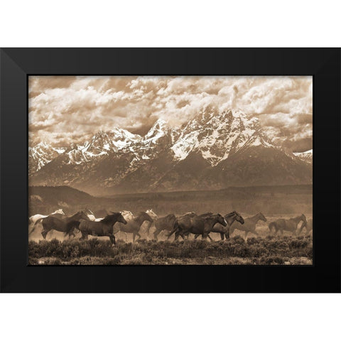 Racing the Storm I Black Modern Wood Framed Art Print by Dawson, Robert