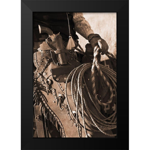 Range Rider III Black Modern Wood Framed Art Print by Dawson, Robert