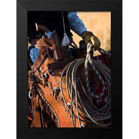 Range Rider III ~ Color Black Modern Wood Framed Art Print by Dawson, Robert