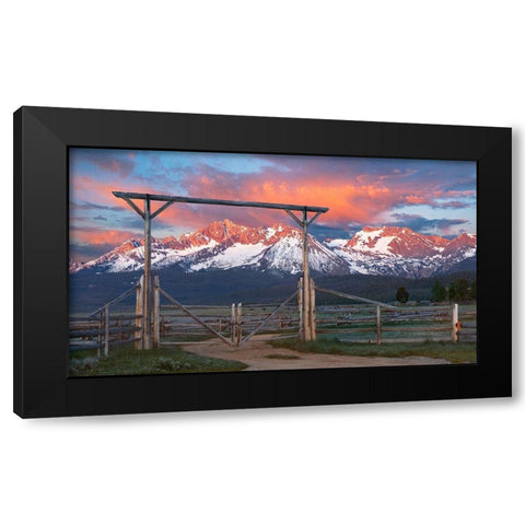 Sawtooth Morning Black Modern Wood Framed Art Print with Double Matting by Dawson, Robert
